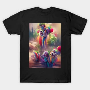 ABSTRACT COLOURFUL (COLORFUL) CLOWNS T-Shirt